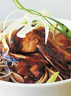Soy Chicken With Pickled Ginger Yakisoba Noodles